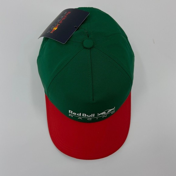 Red Bull Racing F1 Classic Snapback Hat Cap Green Red Team Logo Crown - Picture 8 of 11